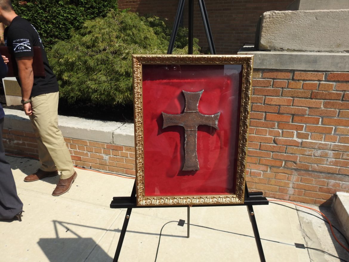 A framed cross.