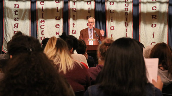 Man giving a speech.