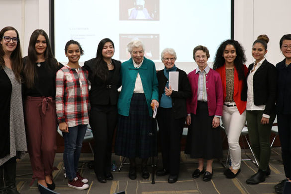 Students, sisters and McEntegart Library staff of SJC Brooklyn