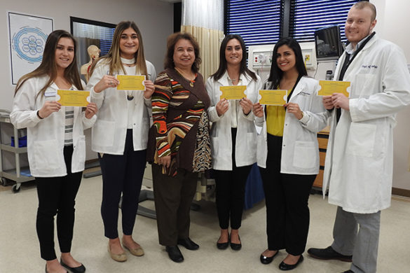 SJC Long Island nursing students with department chair Maria Fletcher, Ph.D.