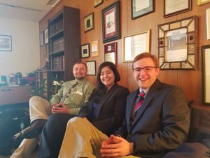 Three SJC students at Lobby Day.