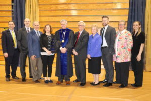 A group shot of speakers at the ceremony.