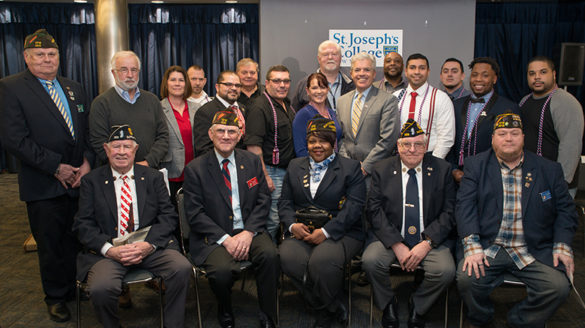 Vets and local dignitaries gathered at SJC Long Island.