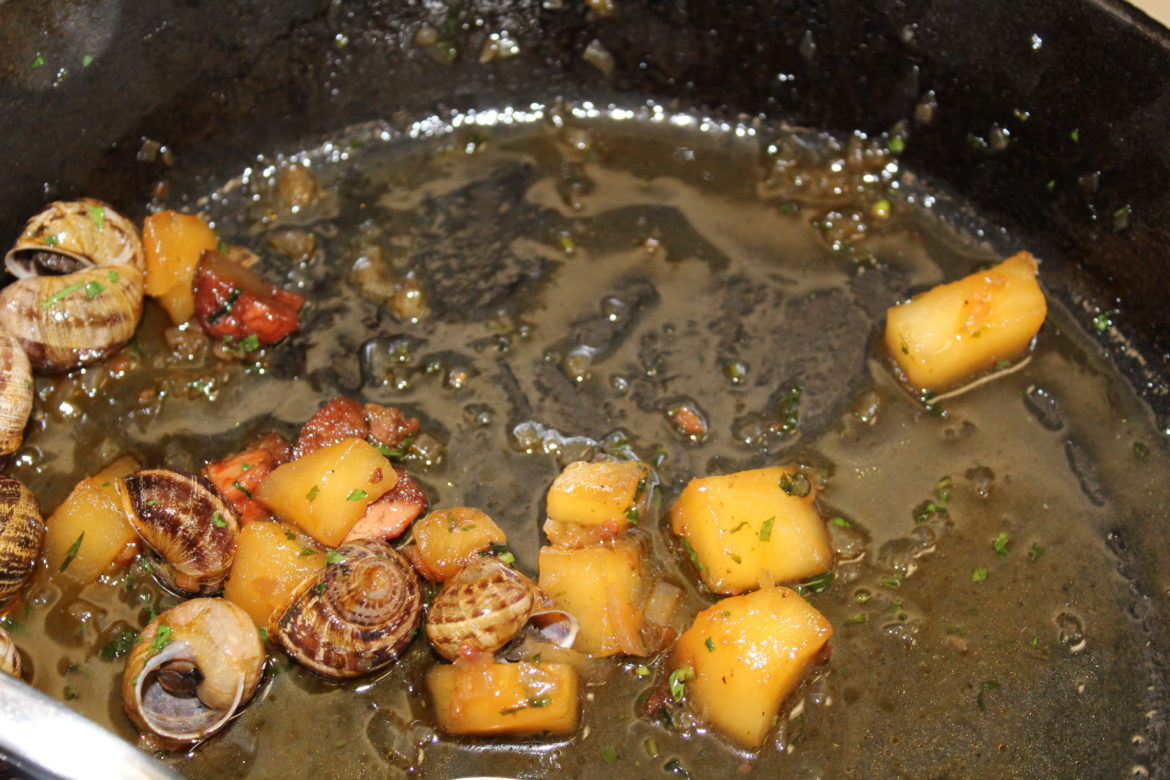 Dufour and Obraitis' snail and apple dish.