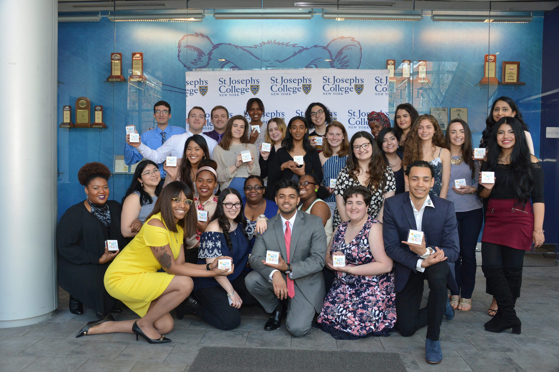 SJC Brooklyn students from the Class of 2018 in attendance at Leadership Luncheon. They were honored for their accomplishments.