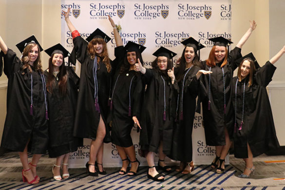 SJC Brooklyn 2018 graduates celebrating.