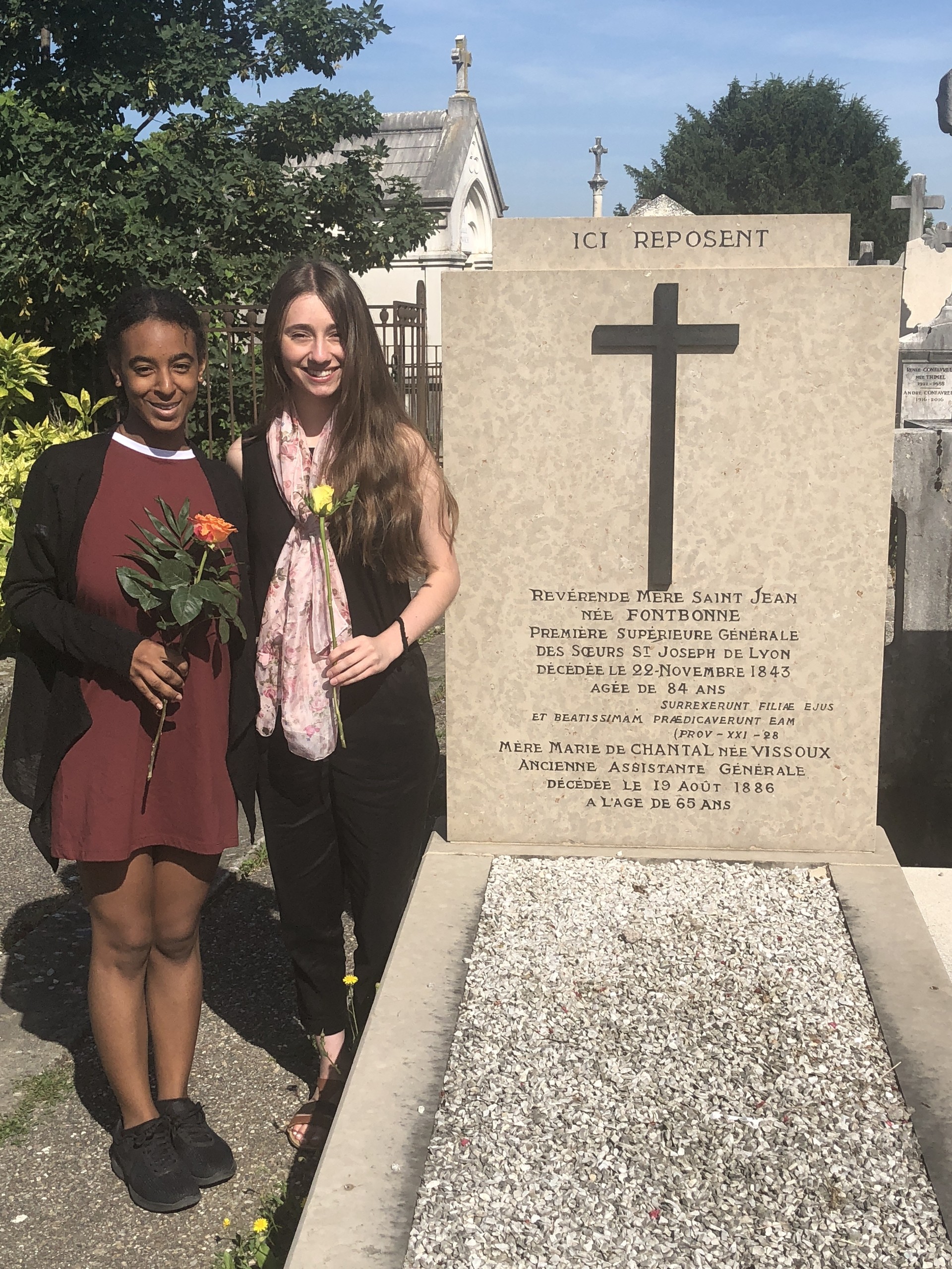 Veronique and Tatiana in Le Puy, France. 