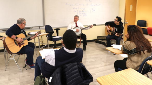 men singing