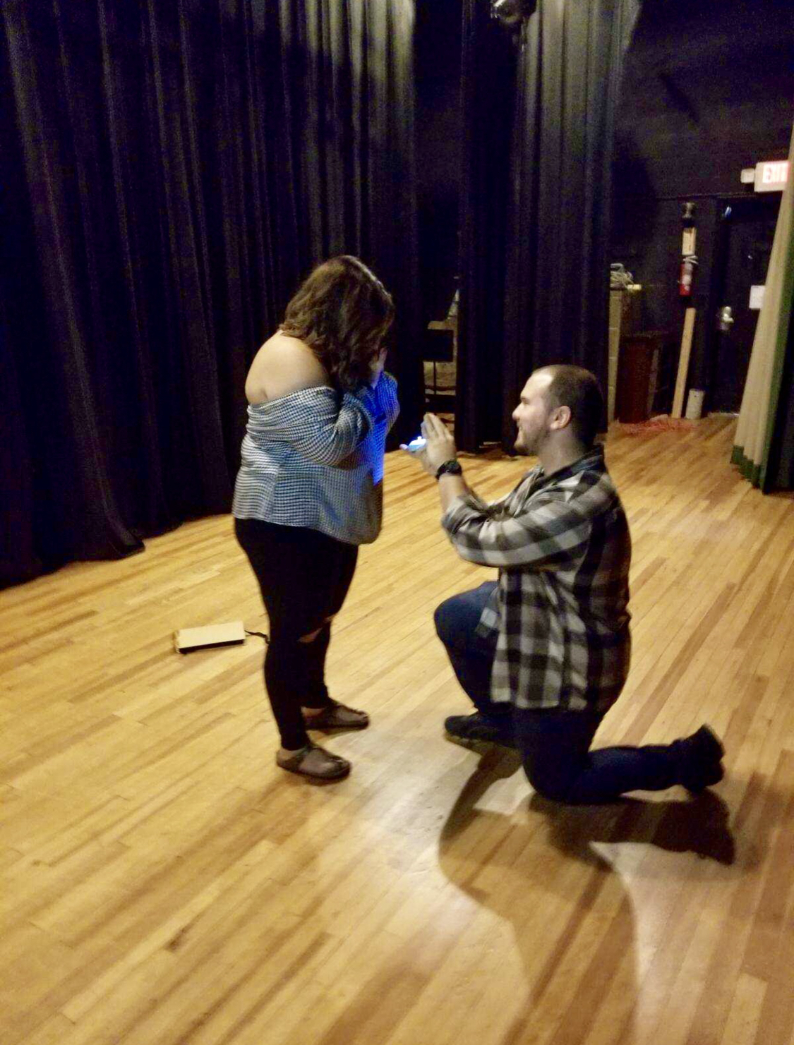 Matthew proposing to Alex.