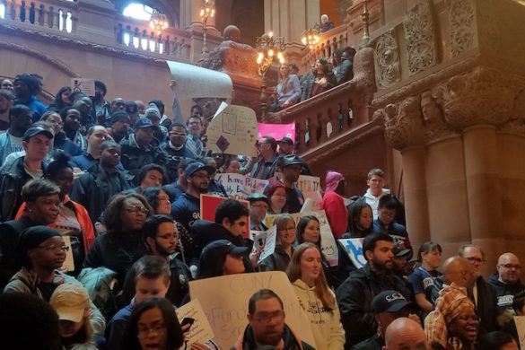 Students at the Capitol.