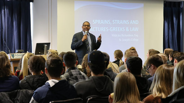 Joseph Richardson, Esq., speaking at SJC Long Island.