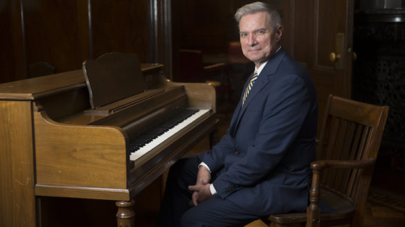 man playing piano