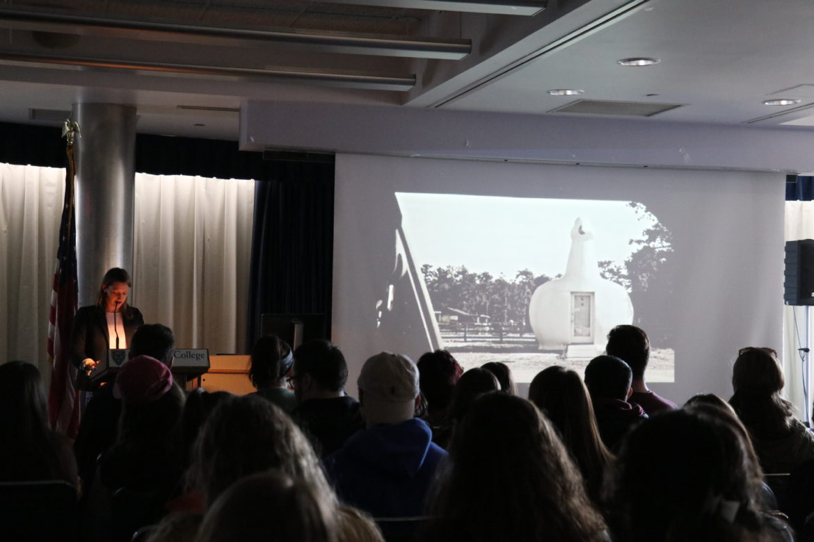 Dr. Van Scoy during her gallery talk.