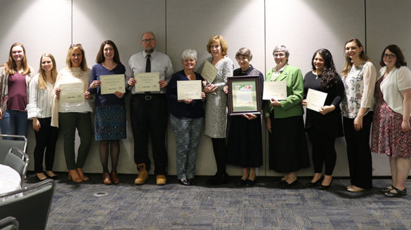 KDP Executives with the professors and cooperating teachers who were awarded.