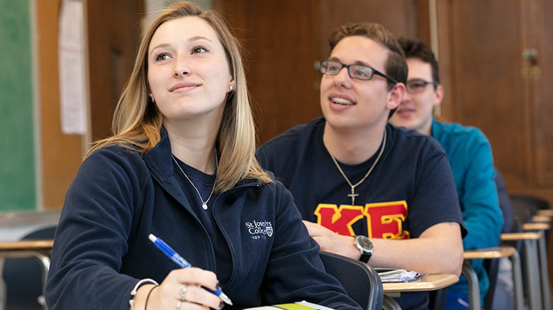 SJC Long Island students in a classroom.