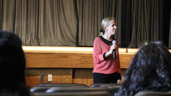 Elaine Pasqua speaking at SJC Long Island.