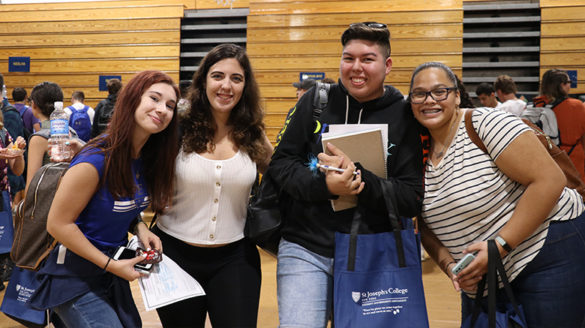 Students at the SJC Long Island Club Fair.