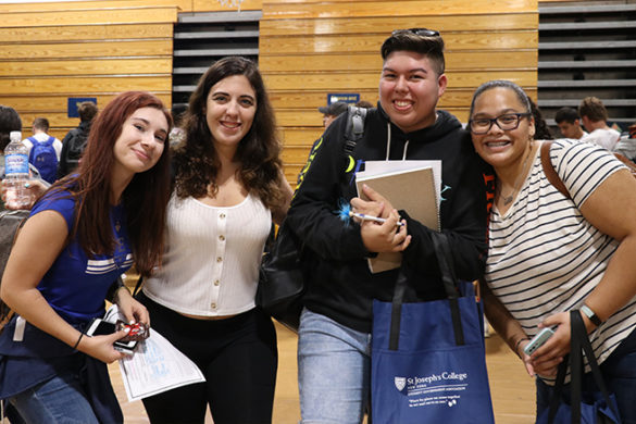 Students at the SJC Long Island Club Fair.