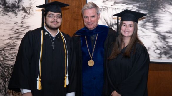 Dr. Boomgaarden with SJC Long Island scholarship recipients.