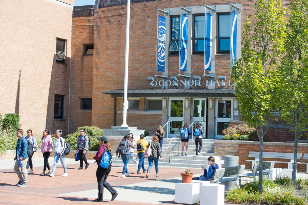 SJC Long Island students in the quad.