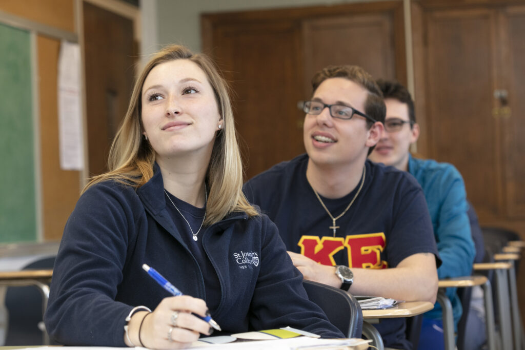 Students in class at SJC Long Island.