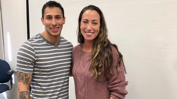 Christopher Peppe with Professor Cara Romano, R.N.