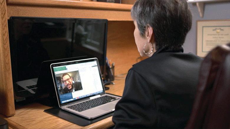 Staying socially engaged through virtual get-togethers.