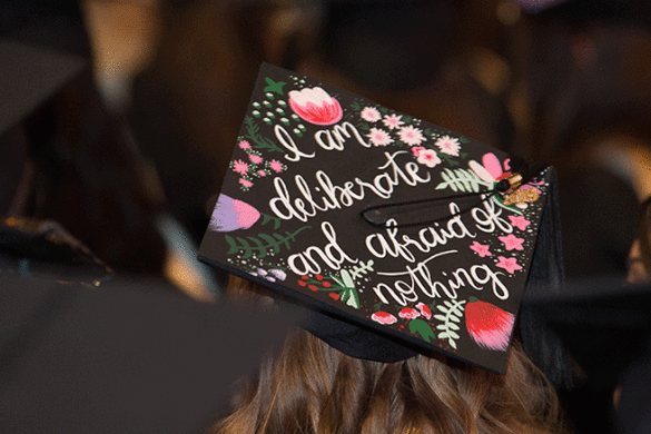 Decorated SJC grad cap.