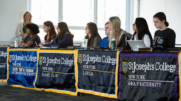 Students in an SGA meeting, one of the leadership opportunities offered next semester.