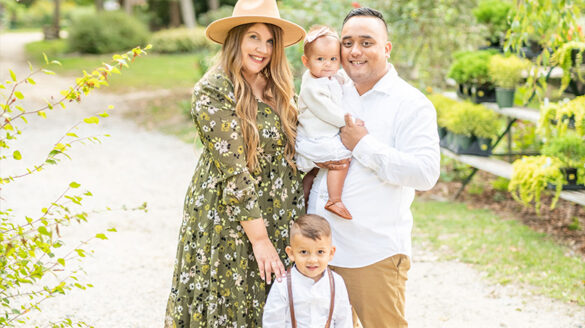 SJC Sweethearts Natalie and Joe, with their children Elijah and Liliana.