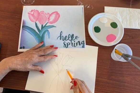 paint night tulips