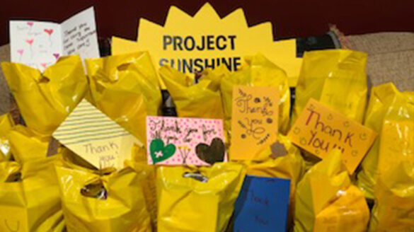 The care packages created by Project Sunshine.