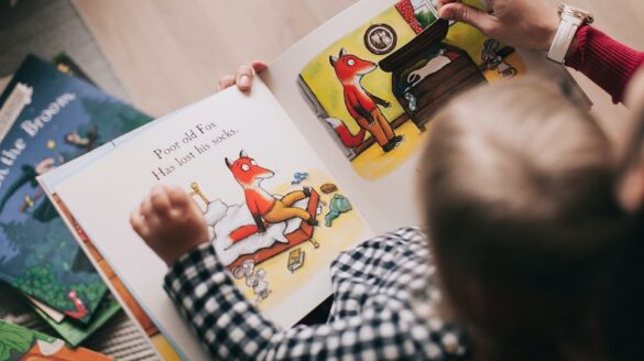 child reading a book