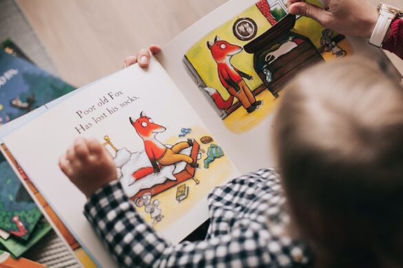 child reading a book