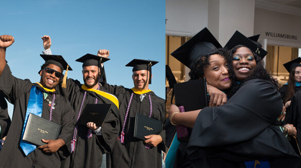 Graduates of St. Joseph's University during their commencement ceremonies.