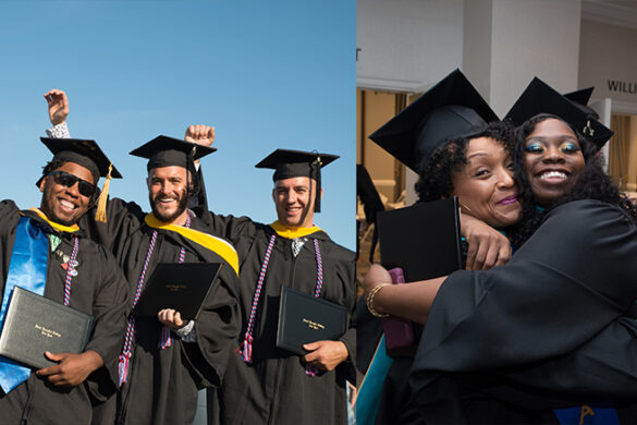 Graduates of St. Joseph's University during their commencement ceremonies.
