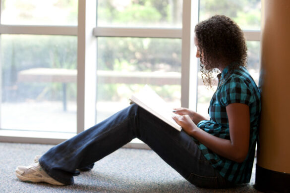 Book Club, reading on campus.