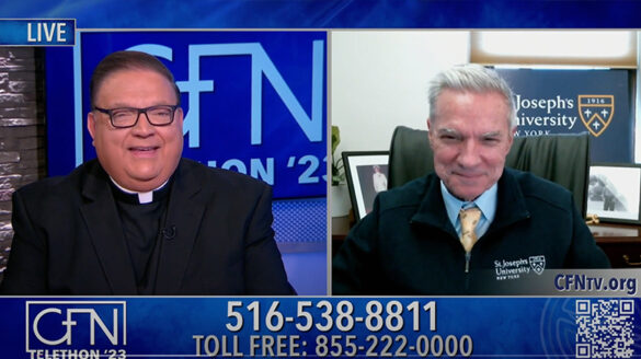 Dr. Boomgaarden during the CFN telethon.