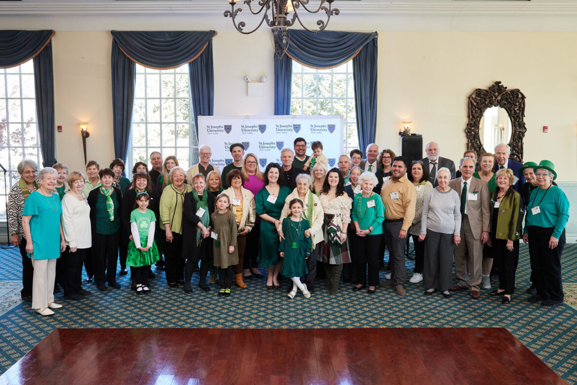 St. Patrick's Day event attendees.