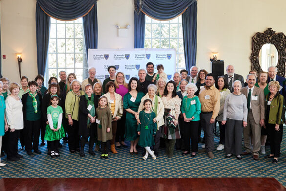 St. Patrick's Day celebration with SJNY alumni.